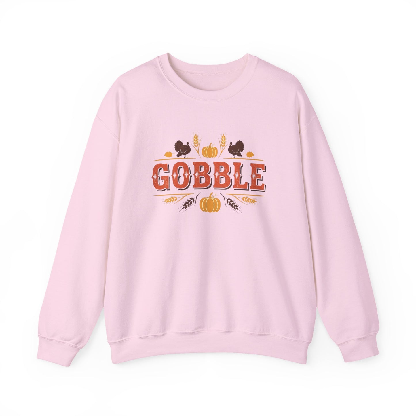 Gobble Thanksgiving Sweatshirt, Fall Pumpkin Turkey Shirt, Cozy Autumn Crewneck, Cute Gobble Pullover, Thanksgiving Dinner Outfit