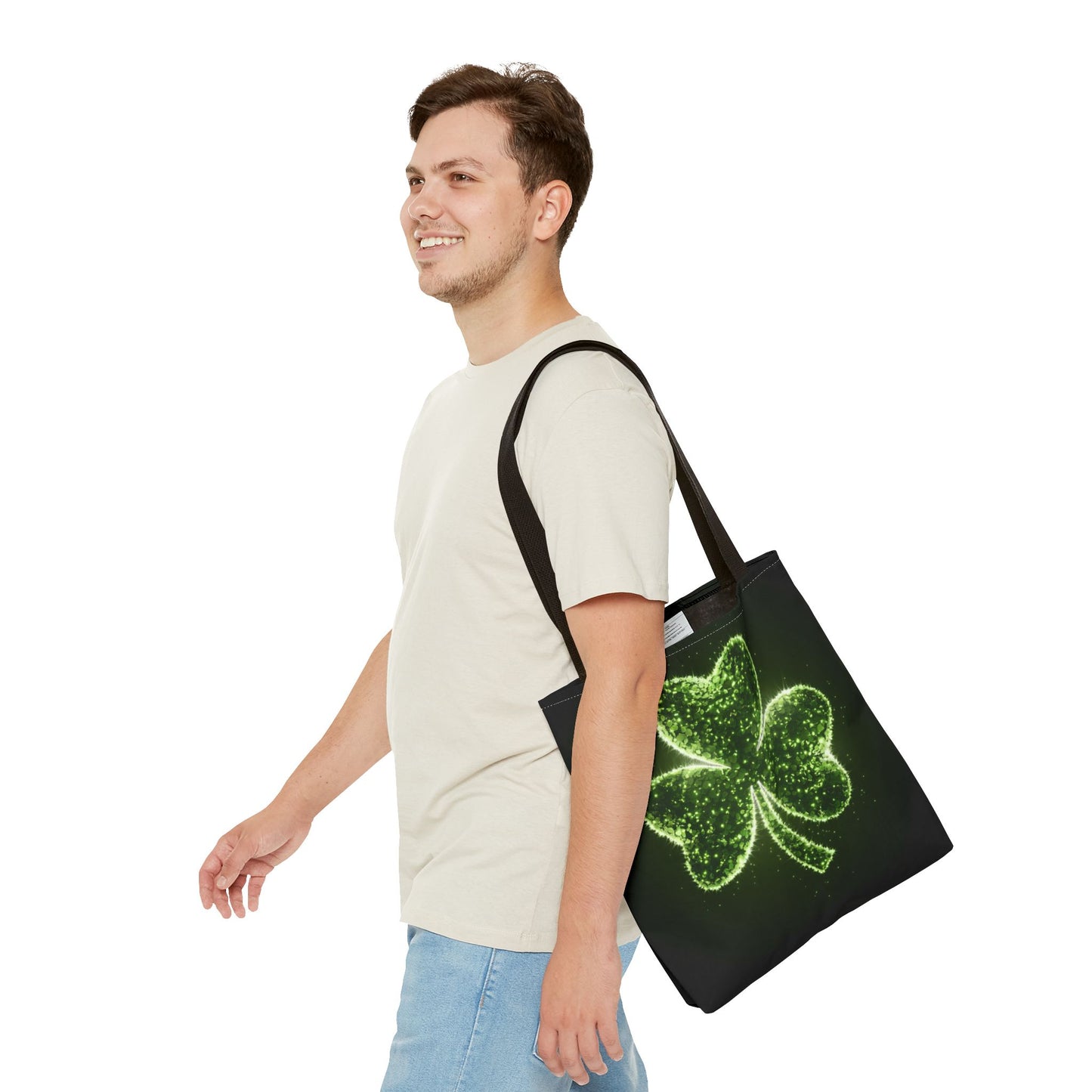 Lucky Shamrock Tote Bag, Green Clover Design Eco-Friendly Shoulder Bag For St. Patrick’s Day, Reusable Tote For Everyday Use And Gifts