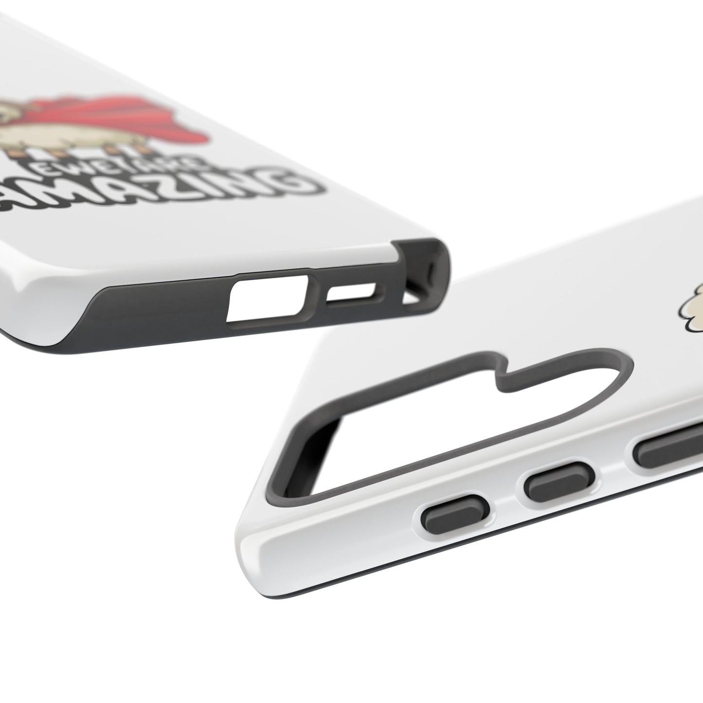 Funny Samsung Case - Cute Sheep Phone Cover - "Ewe Are Amazing" Gift for Her or Him - Animal Pun Superhero Case - Samsung Case
