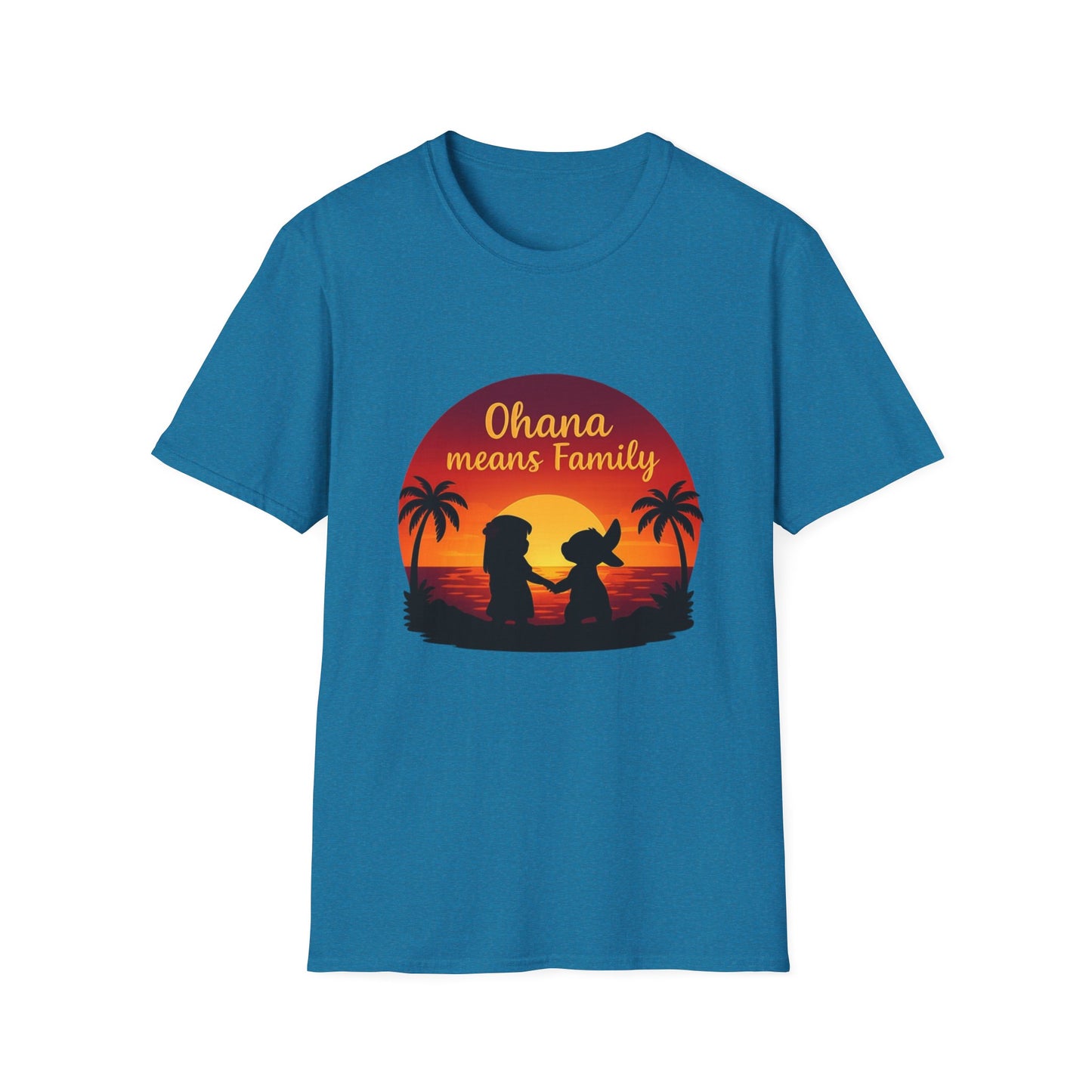 Ohana Means Family Shirt - Cute Sunset Graphic Tee, Hawaiian Family Quote Shirt, Family Inspired T-Shirt, Matching Vacation Outfit