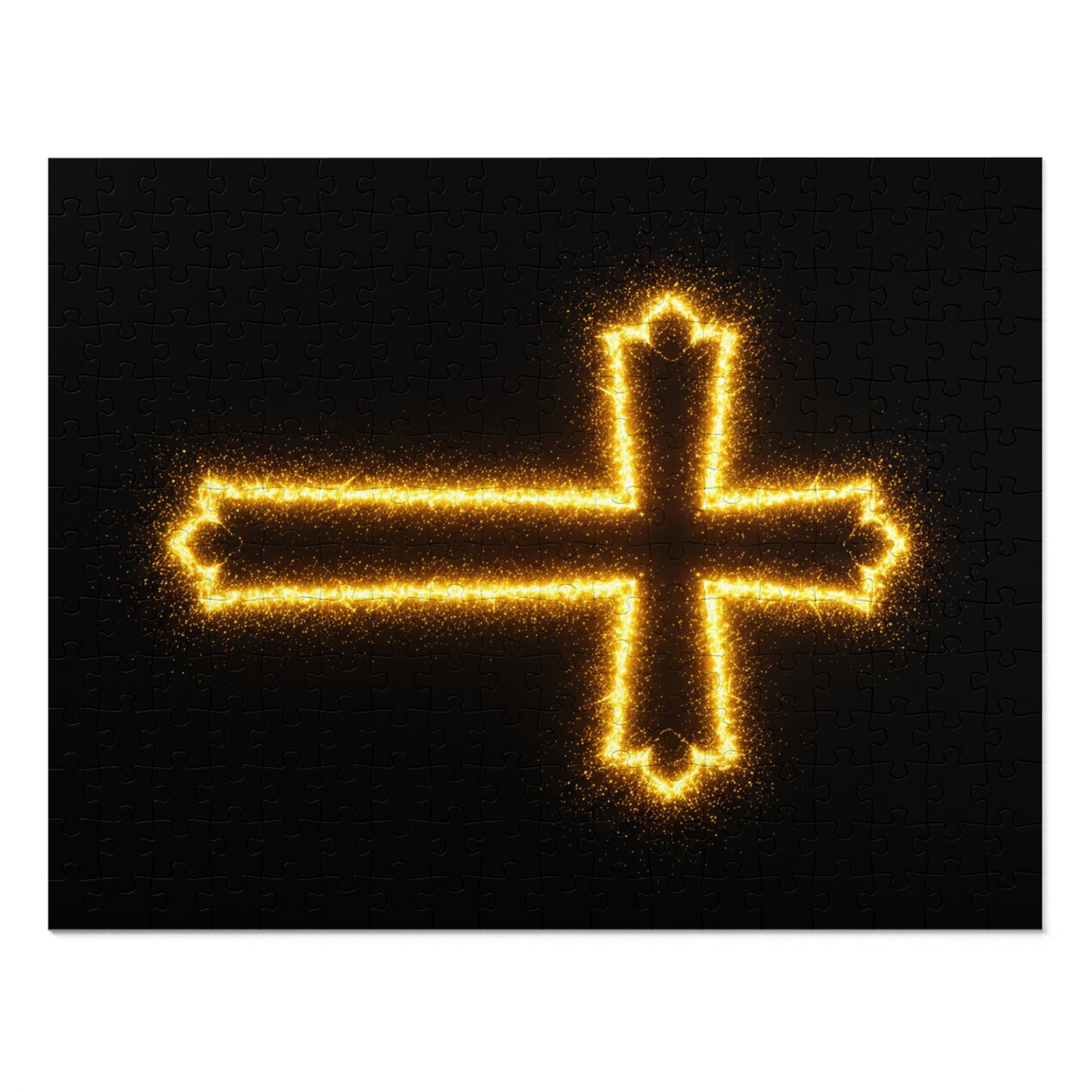 Jigsaw Puzzle - Glowing Cross Design