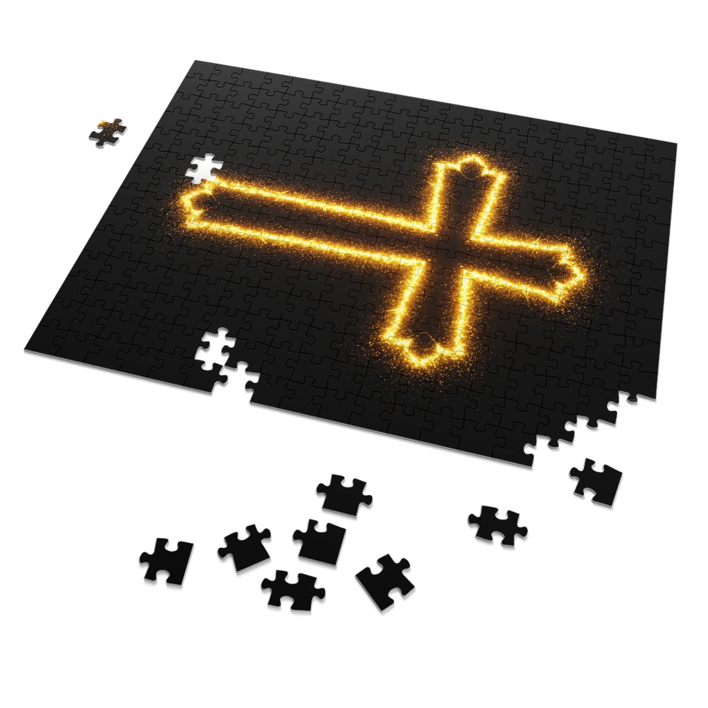 Jigsaw Puzzle - Glowing Cross Design