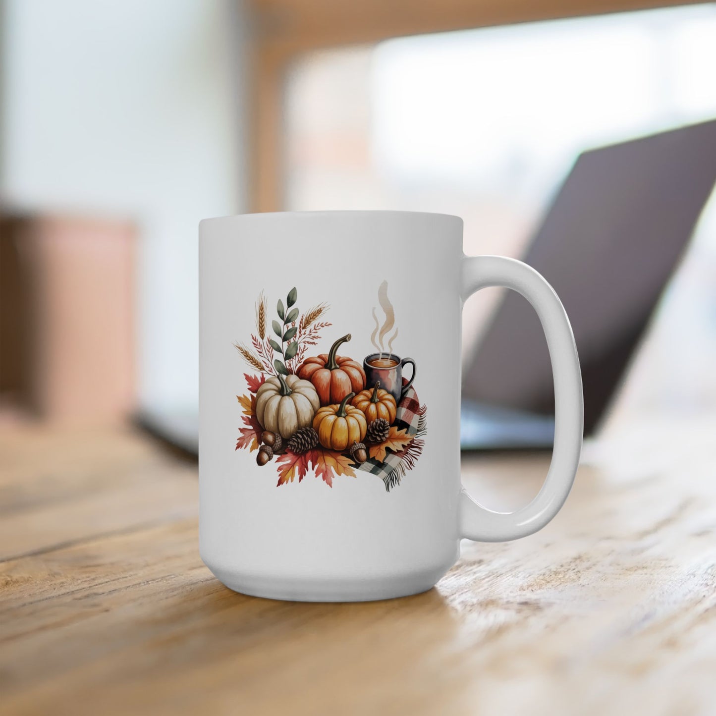 Autumn Harvest Ceramic Mug - Perfect for Fall Coffee Lovers, Pumpkin Spice, Thanksgiving, Cozy Home Decor, Gift for Friends