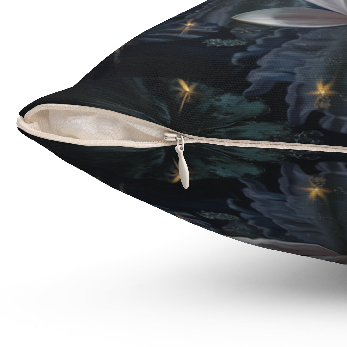 Moonlit Water Lily Pillow