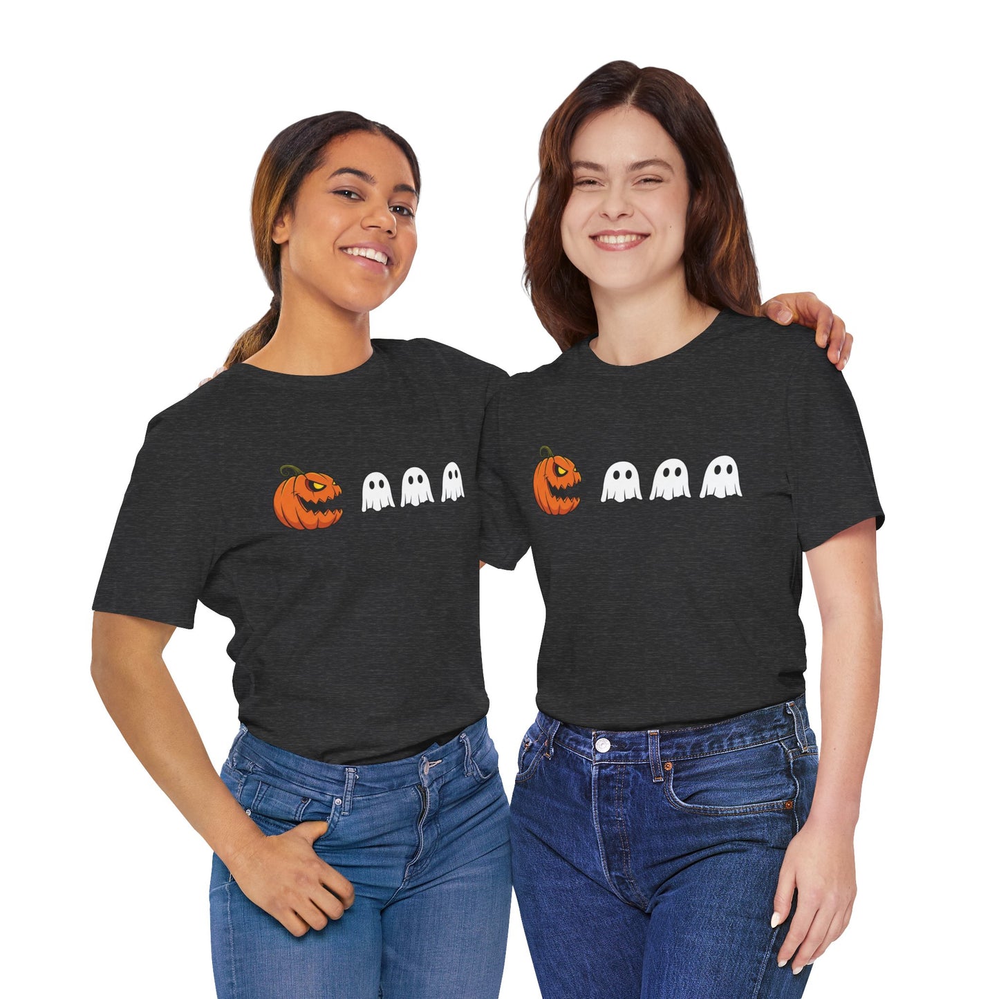 Pumpkin Pac-Man Shirt, Halloween Arcade Tee, Pumpkin Chase Ghosts Tee, Retro Gaming Halloween, Spooky Season Shirt, Vintage Game Pumpkin Top