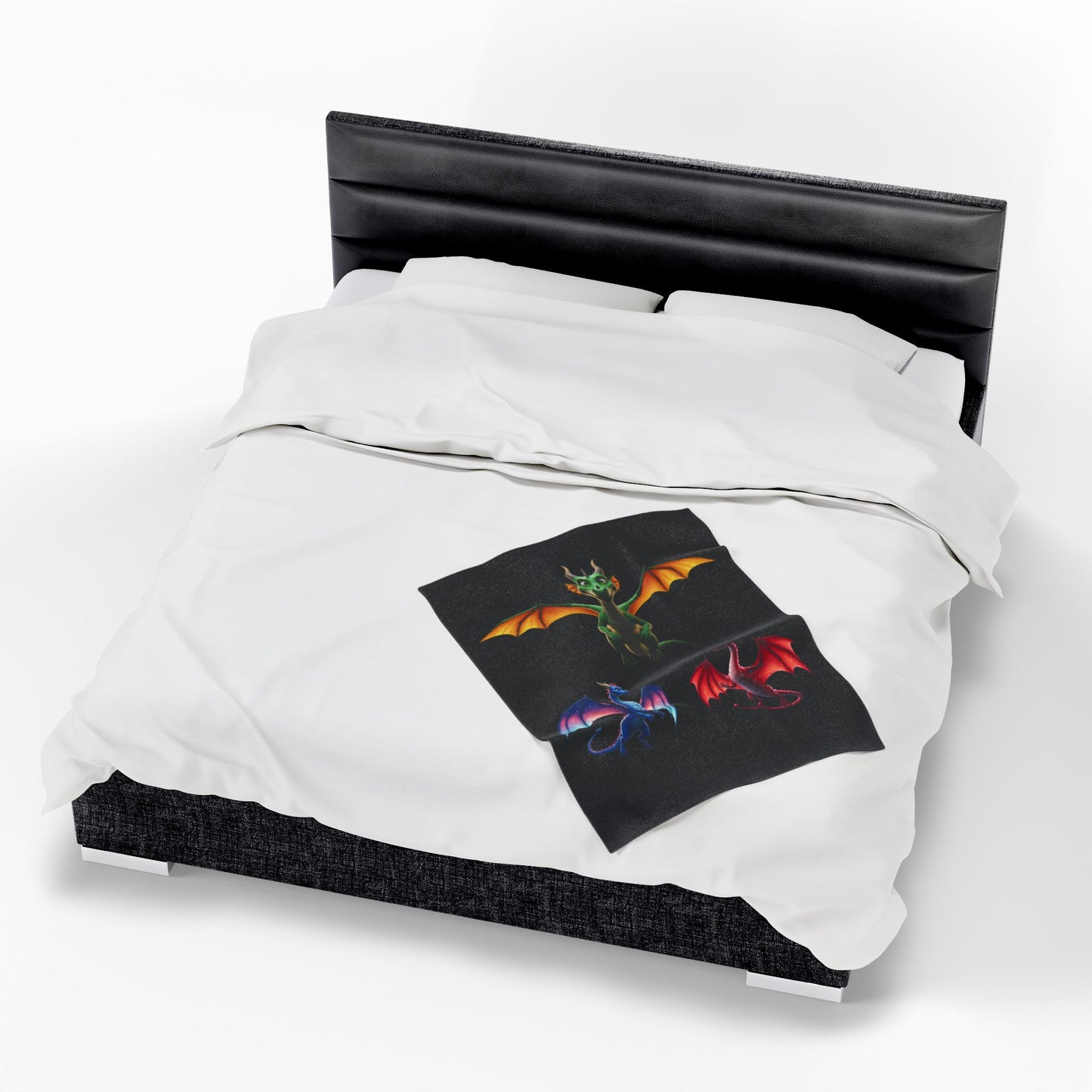 Fantasy Dragon Polyester Blanket | Colorful Dragon Throw for Gamers & DnD Fans | Cozy Mythical Creature Bedding | Dragon Lover Gift