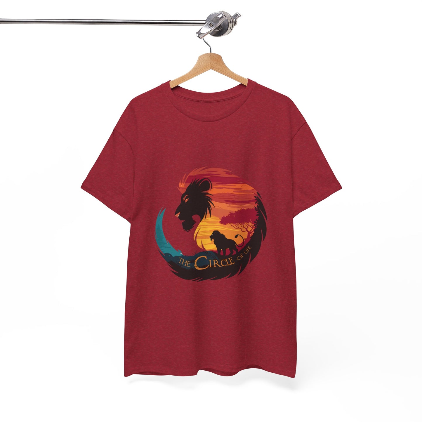 The Circle of Life Lion Shirt – Sunset Safari Wildlife Graphic Tee – Inspirational Nature T-Shirt for Animal Lovers & Adventure Fans