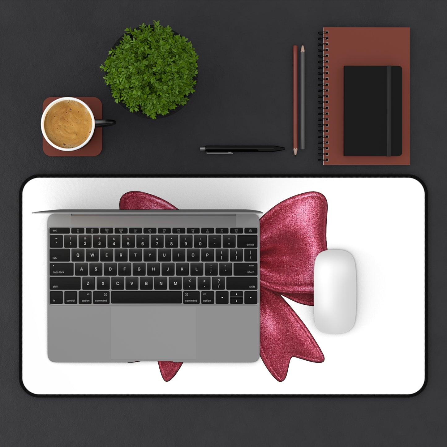 Pink Bow Mouse Pad XL β Cute Desk Mat for Women β Aesthetic Gaming Mat β Girly Office Decor β Streamer Setup Accessory β Desk Gift Idea