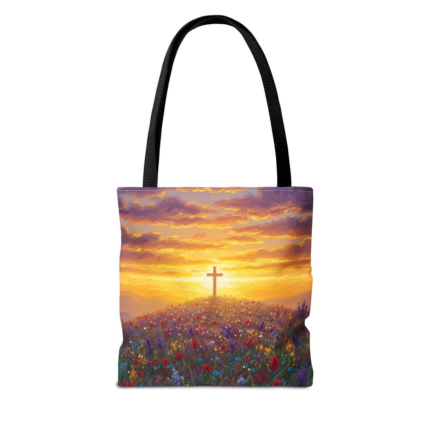 Cross Painted Tote Bag Christian Bag Inspirational Tote Spiritual Bag Religious Tote Bag