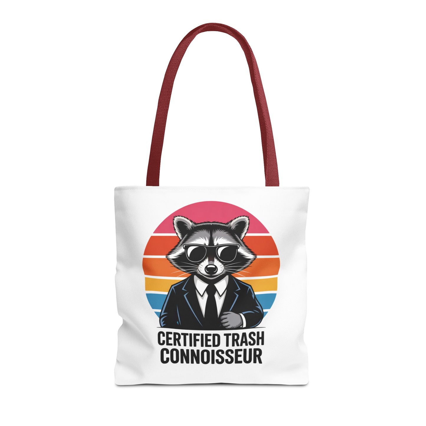 Certified Trash Connoisseur Raccoon Tote Bag Fun and Quirky Everyday Carry Trash Panda Bag