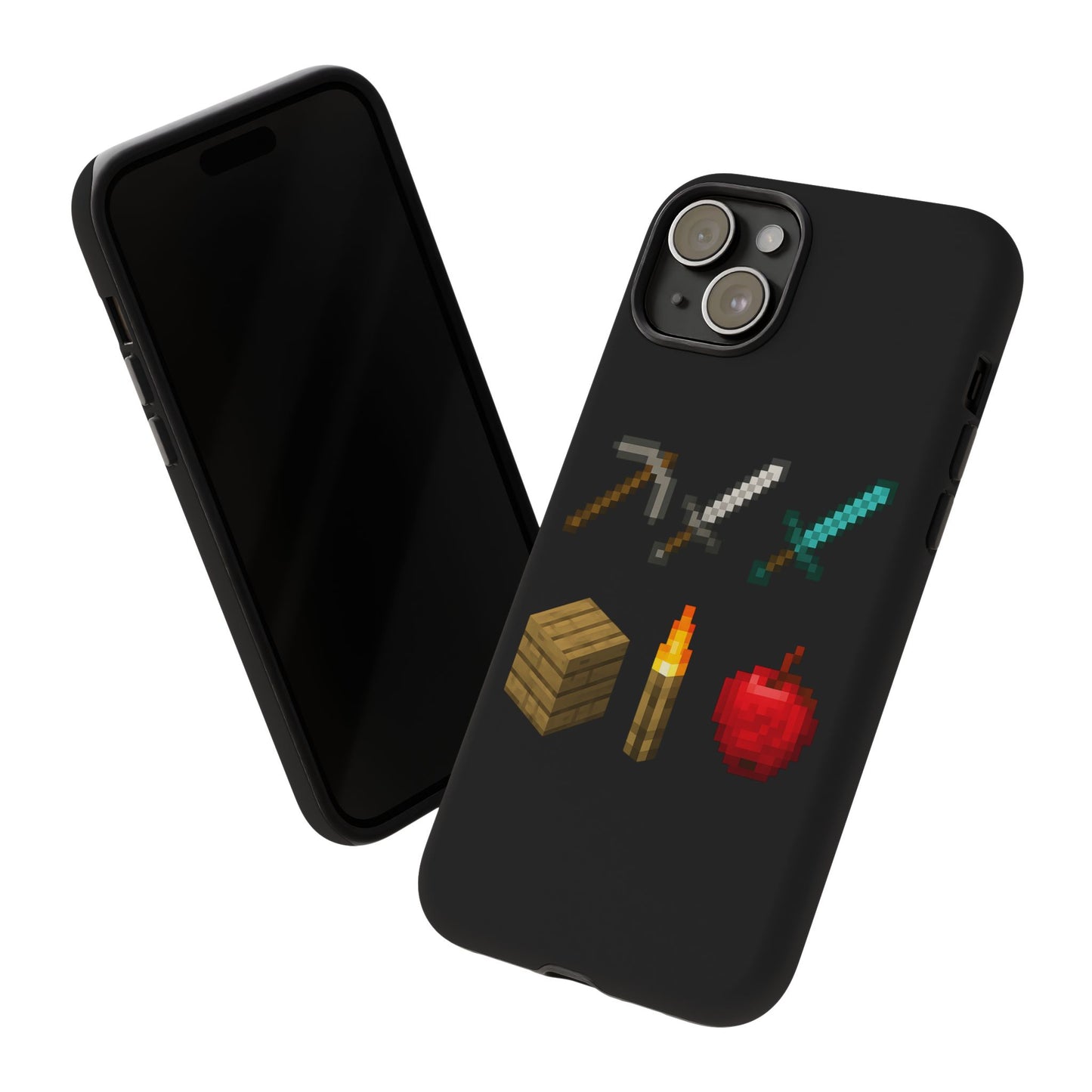 Pixel Art iPhone Case - Gaming-Inspired Tough Case for Gamers inspired by Minecraft Phone Case