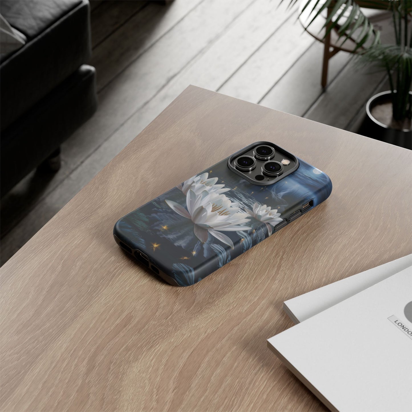 iPhone Case - Water Lilies Moonlight Design