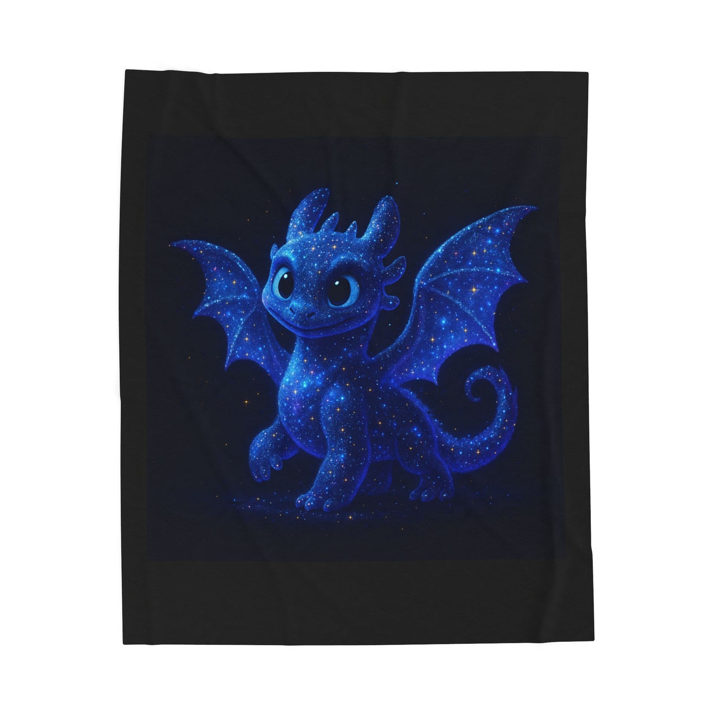 Galaxy Dragon Blanket - Cosmic Blue Fantasy Throw for Kids, Teens & Adults | Soft Plush Bed Decor | Dragon Lover Gift Idea