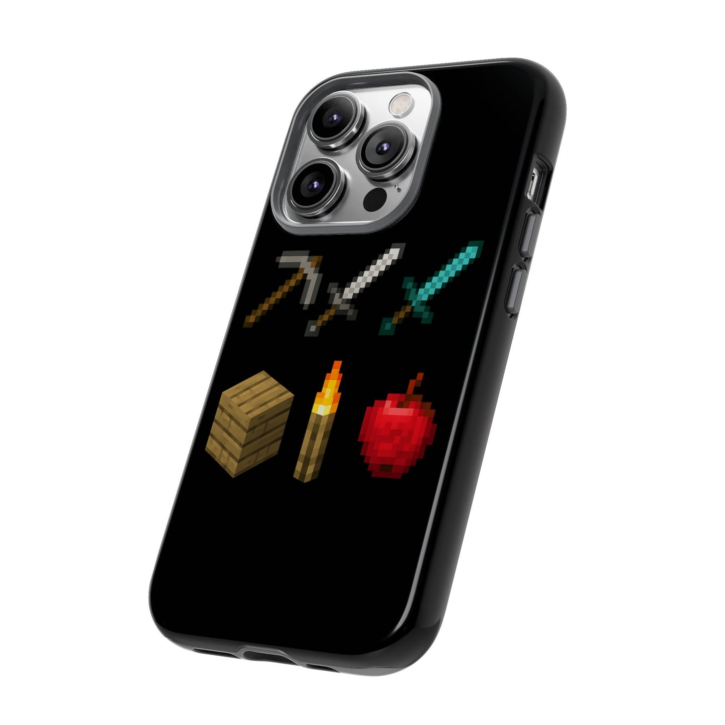 Pixel Art iPhone Case - Gaming-Inspired Tough Case for Gamers inspired by Minecraft Phone Case