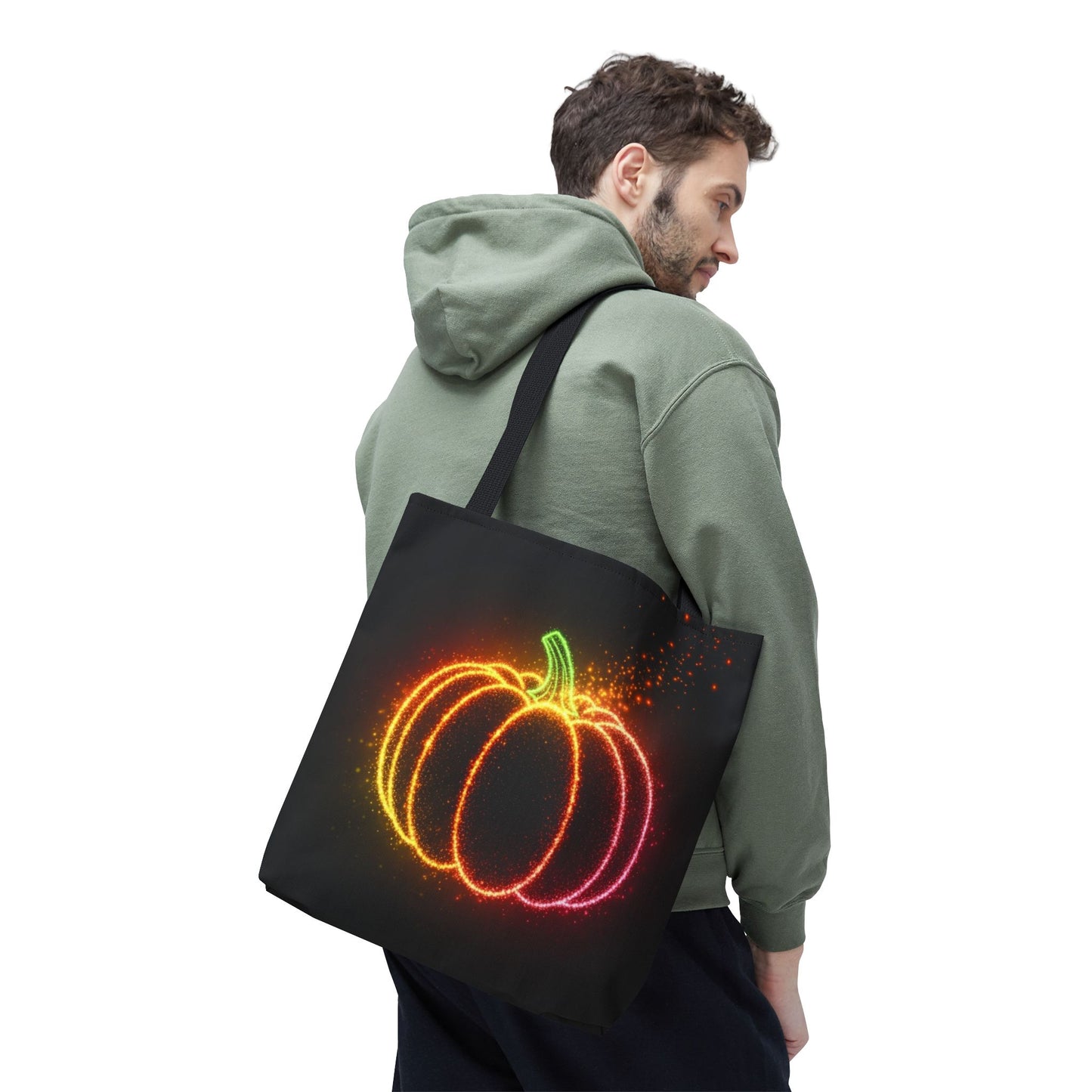 Neon Pumpkin Tote Bag, Halloween Tote, Fall Aesthetic Trick Or Treat Bag, Spooky Season Accessory, Pumpkin Bag, Fall Gift Idea