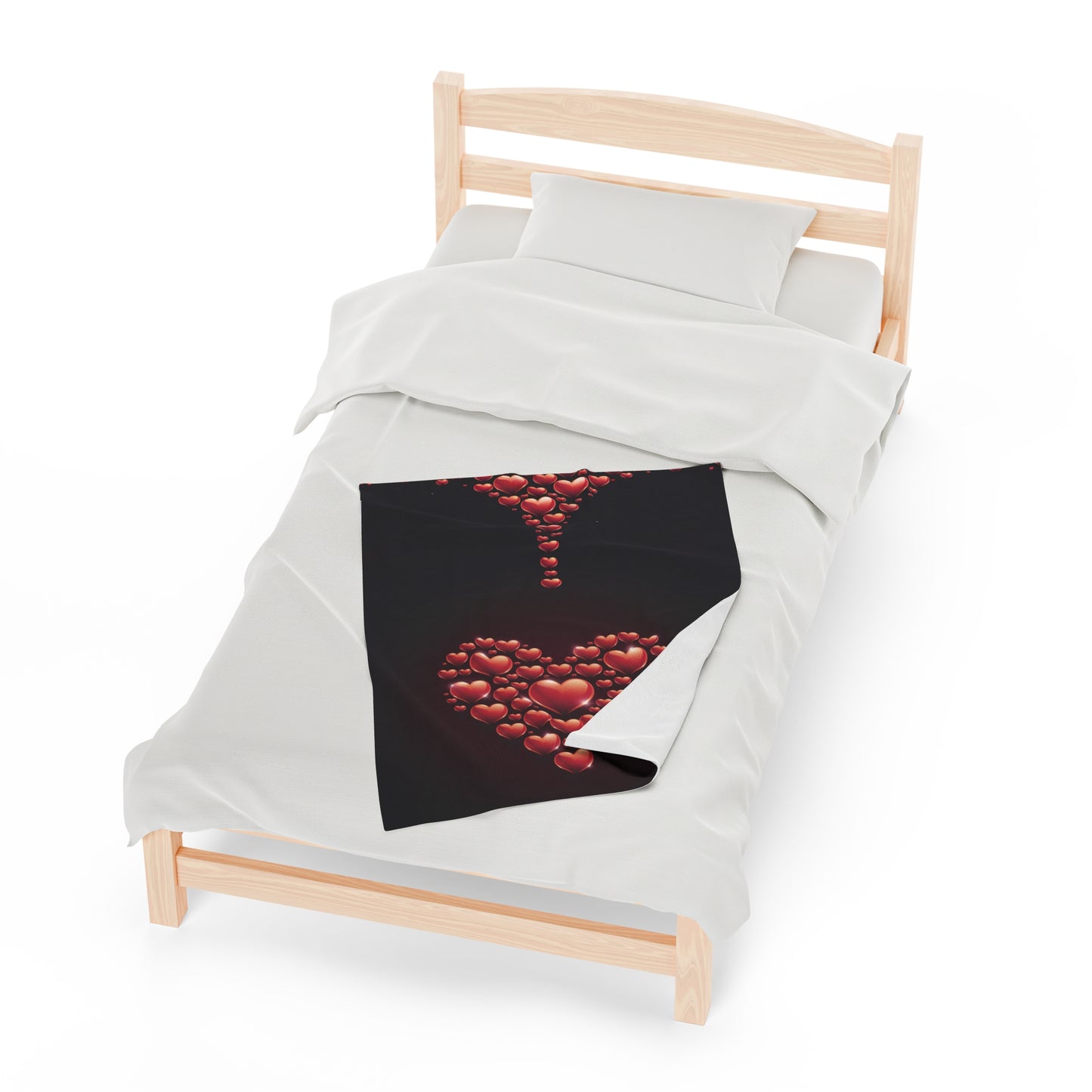 Plush Blanket with Heart of Hearts Design