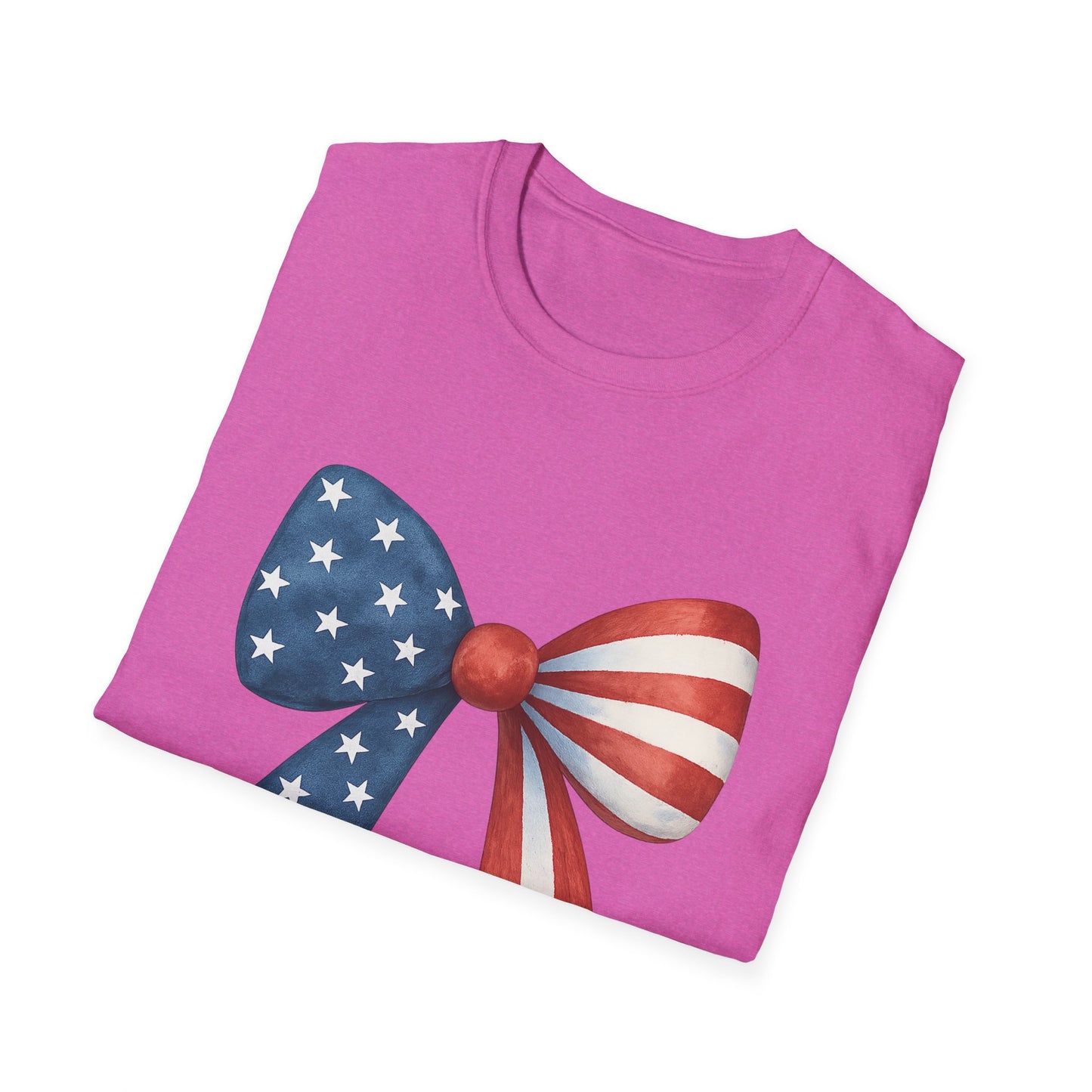 Patriotic Bow USA T-Shirt | 4th of July Shirt | American Flag Bow Tee | Independence Day Shirt | July 4th Graphic Tee | USA Pride Shirt