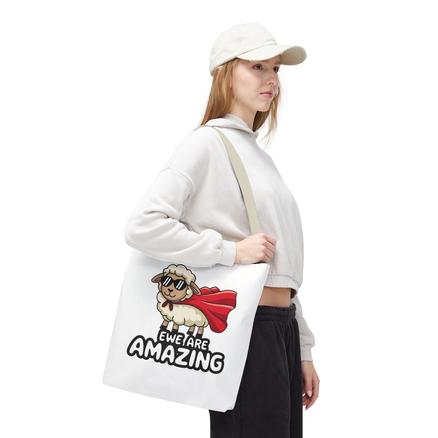 Sheep Tote Bag - Ewe Are Amazing Inspirational Bag Everyday Tote Funny Bag