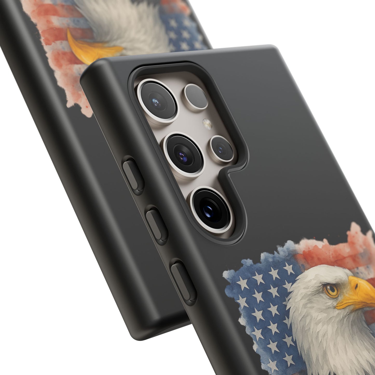 Eagle Flag Phone Case for Samsung Phone - Patriotic Tough Case for Freedom Lovers 4th of July Case Memorial Day Veteran's Day