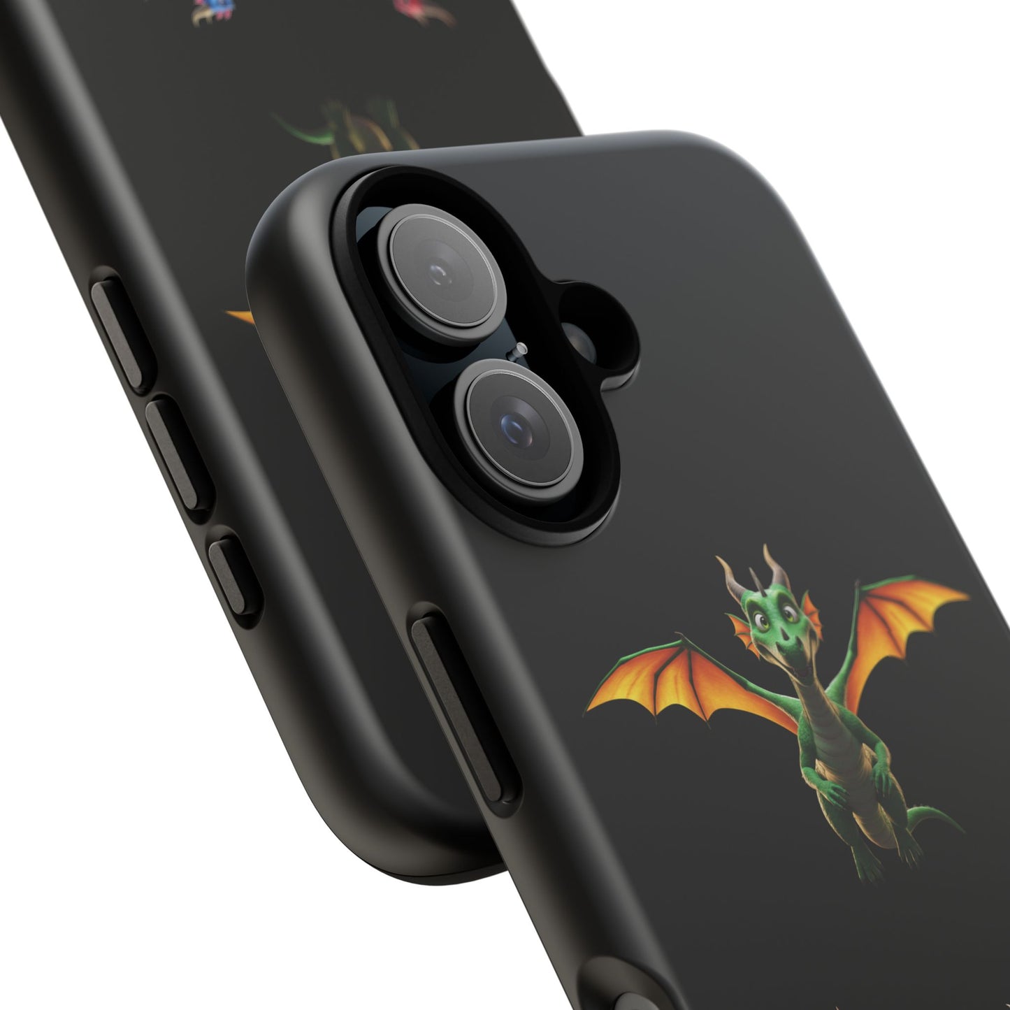 Vibrant Fantasy Dragon iPhone Case - Tough Armor Cover for iPhone 15/14/13 - Colorful Mythical Wings Gift for Dragon Lovers