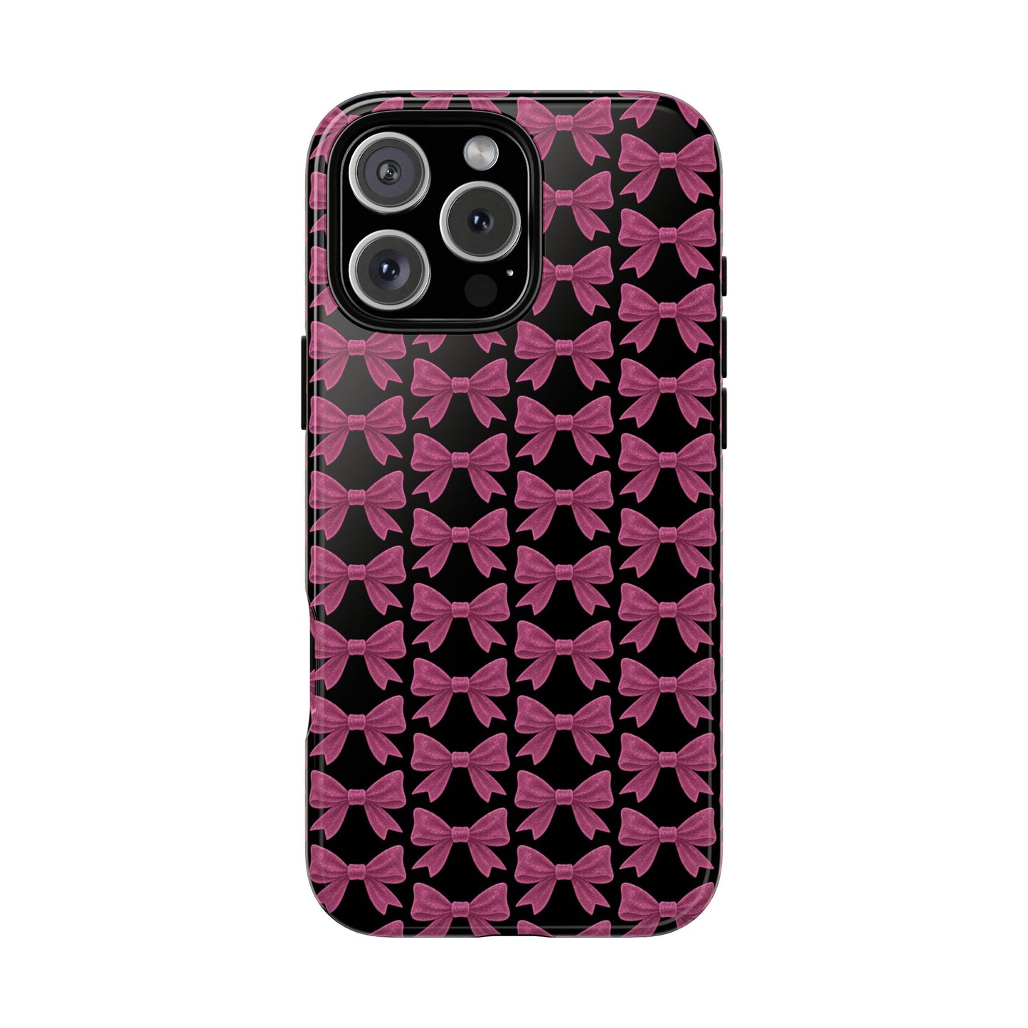 Pink Bow iPhone Case Coquette Aesthetic Phone Cover Glossy Y2K Girly Case Soft Girl Tech Accessory Cute iPhone Gift for Her