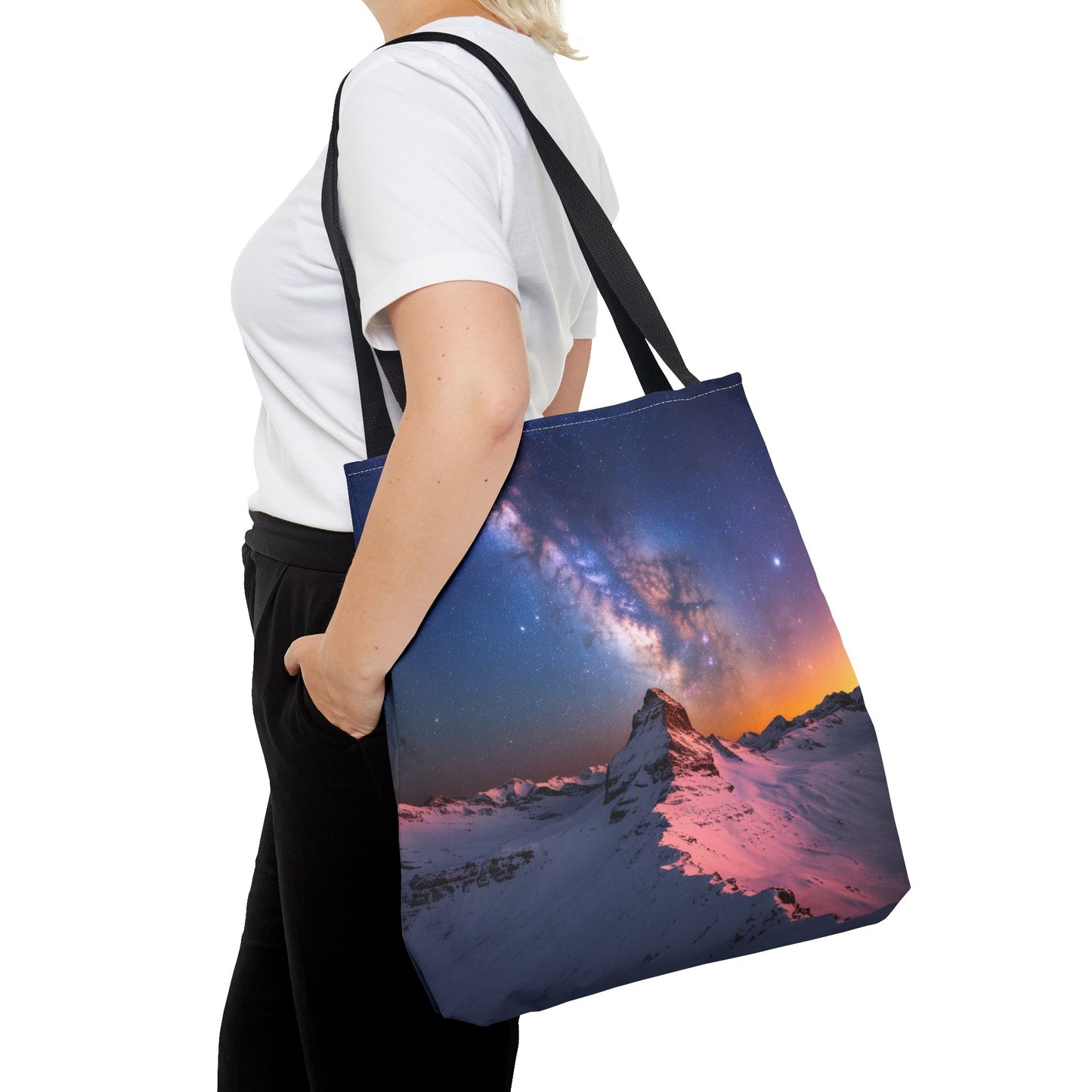 Stunning Mountain Galaxy Tote Bag - Nature Lover's Eco-Friendly Bag