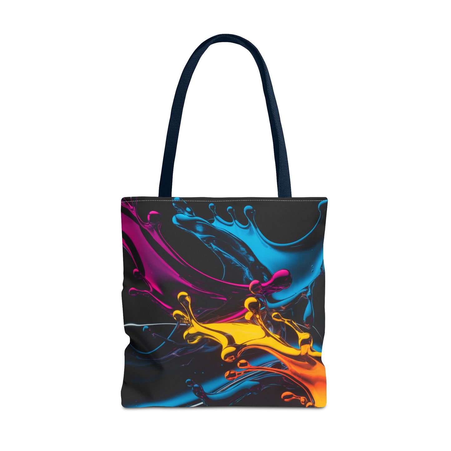 Abstract Neon Splash Tote Bag, Vibrant Colorful Art Bag, Reusable Shopping Bag, Modern Everyday Carryall, Bright Aesthetic Gift For Her