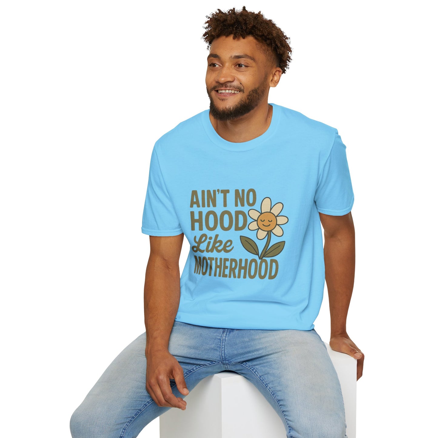 Ain't No Hood Like Motherhood T-Shirt - Unisex Softstyle Tee for Moms Mother's Day Gift