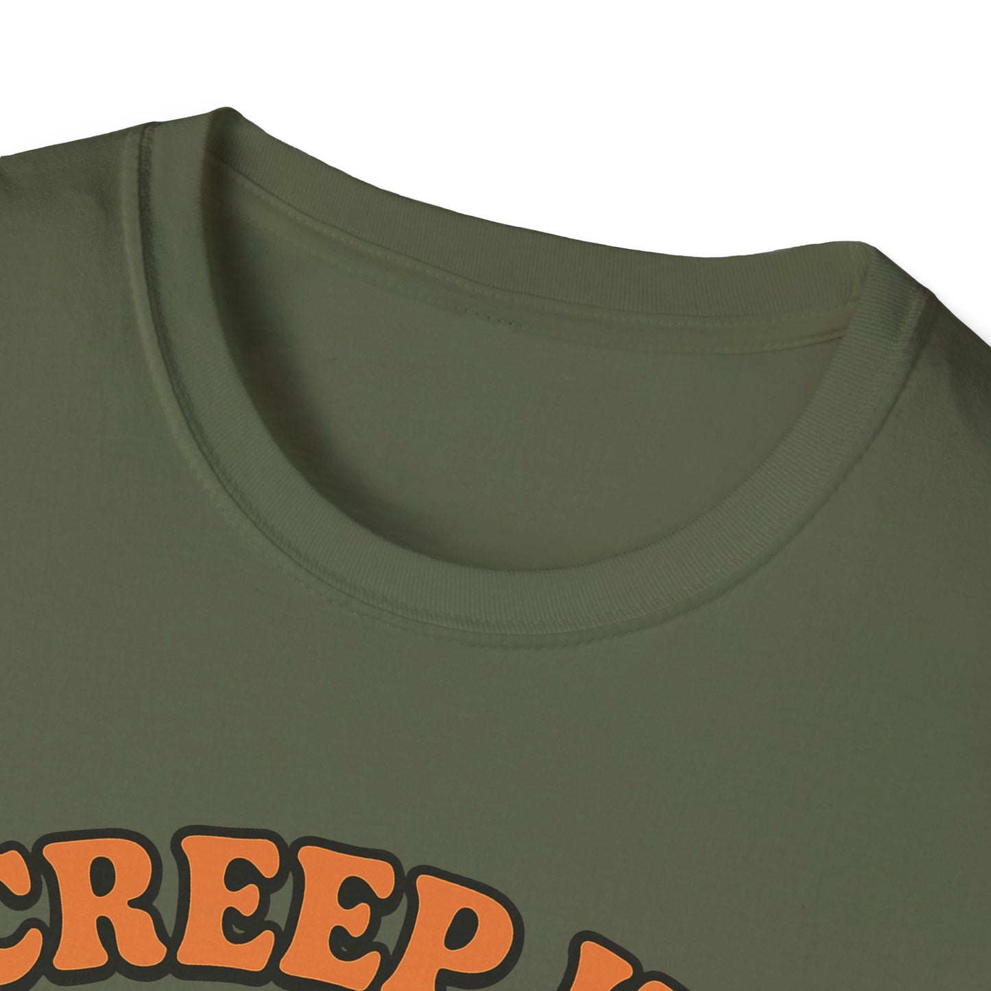 Creep It Cute Ghost Halloween Shirt - Kawaii Ghost Tee with Bow and Pumpkin, Spooky-Cute Fall Graphic T-Shirt, Spooky Season Halloween Top