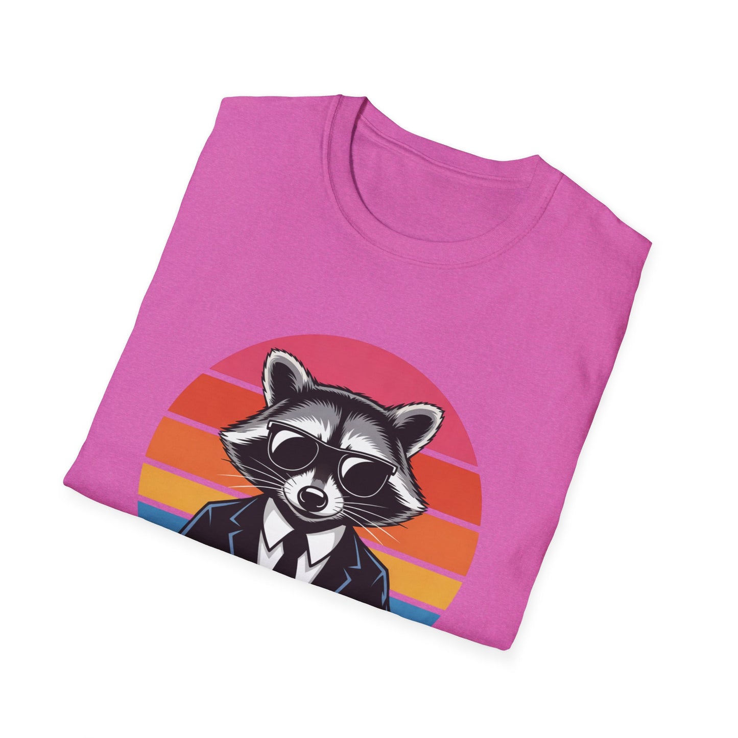 Certified Trash Connoisseur Raccoon Shirt - Funny Trash Panda Graphic Tee - Retro Sunset Vintage Vibe - Unique Gift for Raccoon Lover