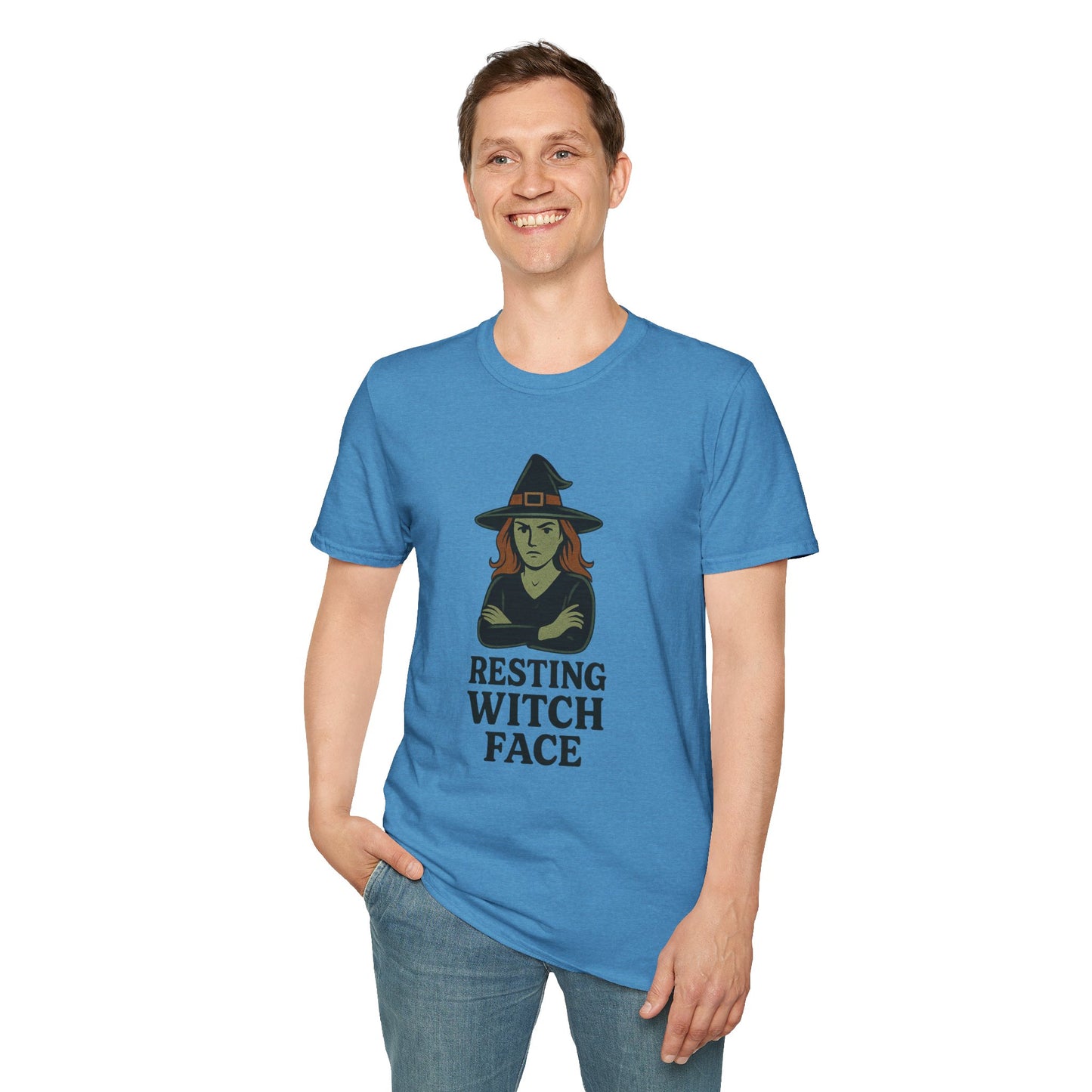 Resting Witch Face T-Shirt • Funny Halloween Witch Tee • Cozy Spooky Season Graphic Tee • Autumn Witch Shirt • Witches Aesthetic Fashion