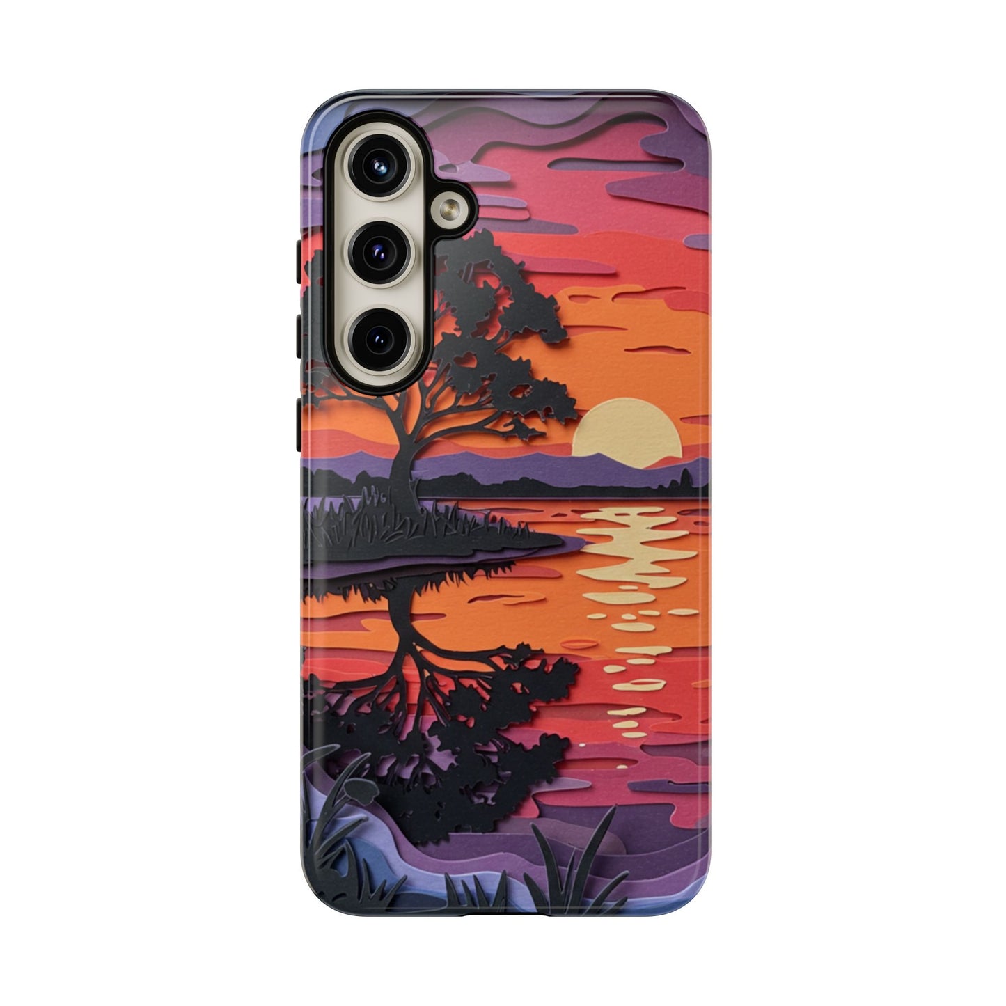 Samsung Galaxy Case - Colorful Paper Art Sunset