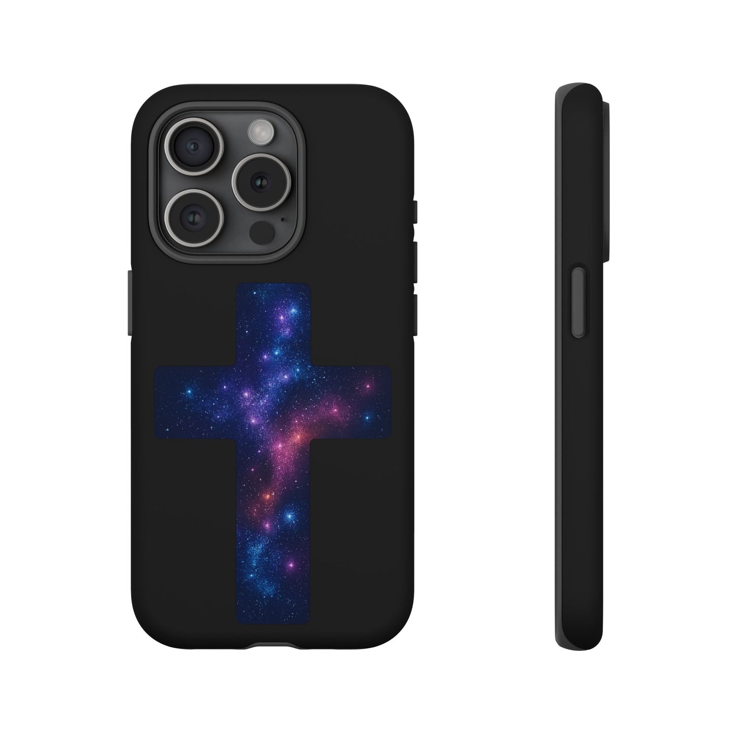 iPhone Case - Galactic Cross design Christian Phone Case Spiritual iPhone Accessory Religious Case Gift for Believers