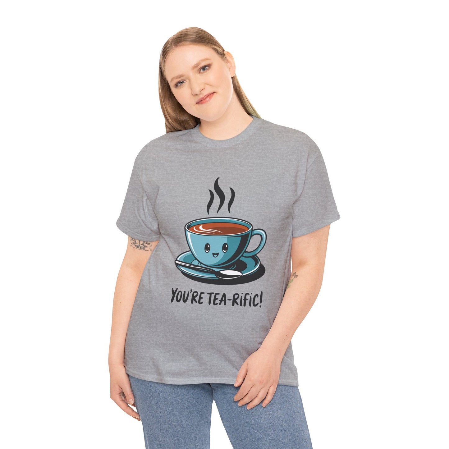 You’re Tea-Rific! Cute Tea Pun T-Shirt for Tea Lovers - Funny Gift, Kawaii Cup Graphic Tee - Unisex Soft Cotton Shirt