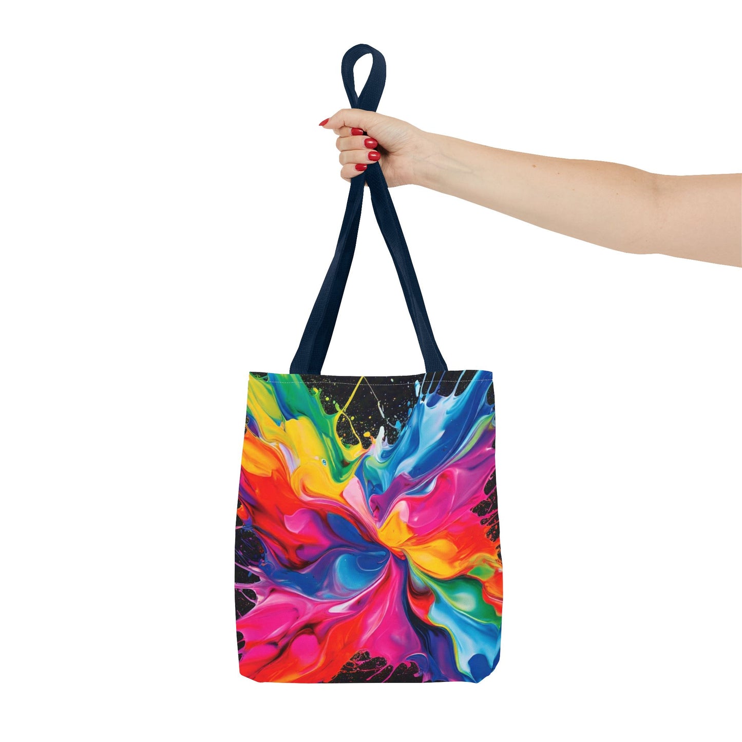 Vibrant Abstract Swirl Tote Bag | Colorful Expressionism Canvas Tote – Bold Art Accessory & Eco-Friendly Gift for Art Lovers