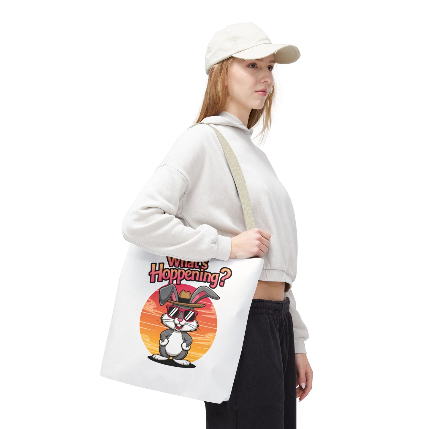 Bunny Tote Bag - 'What's Hoppening'