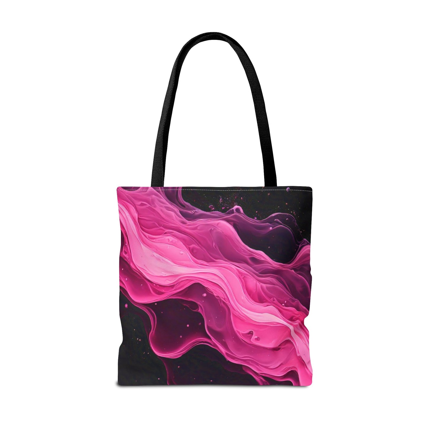 Pink Abstract Tote Bag | Bold Magenta Swirl Art Print Tote | Abstract Expressionism Carryall | Statement Shopper | Canvas Tote Bag