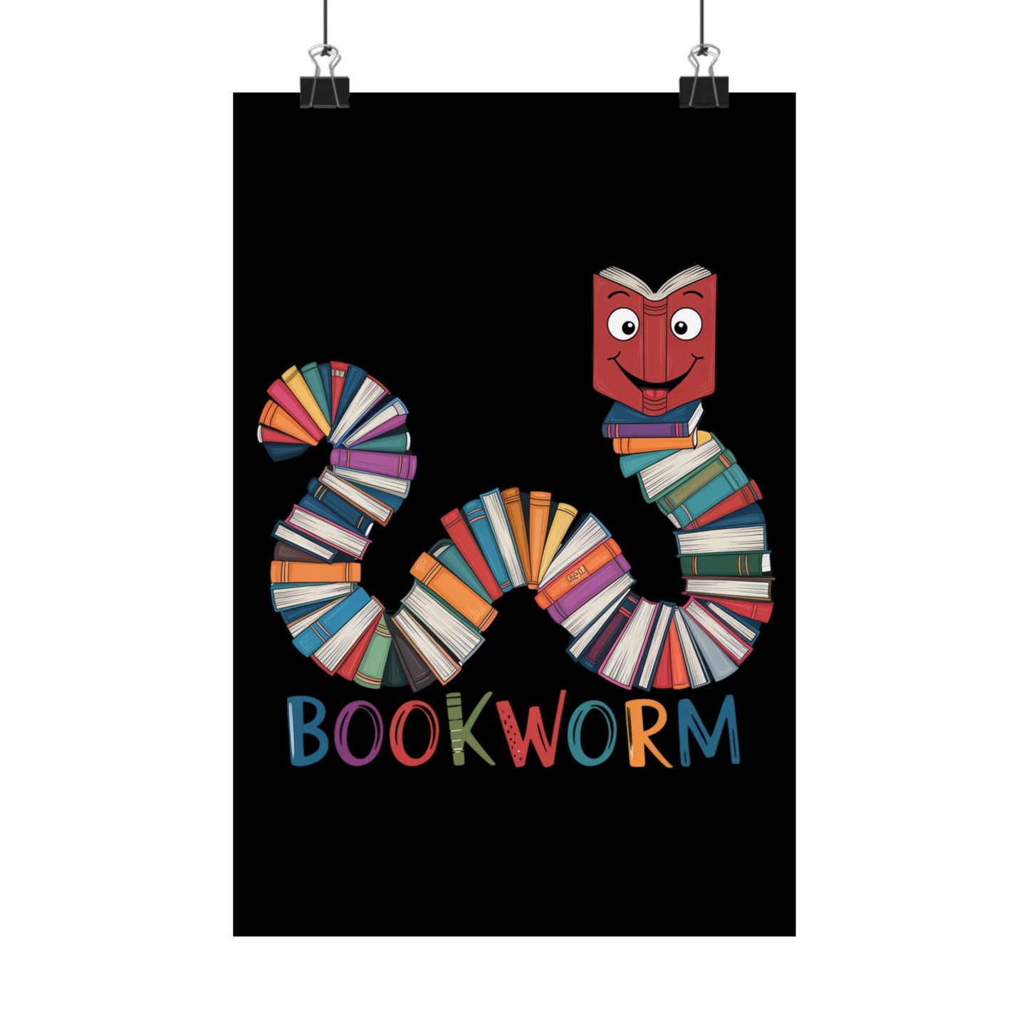 Vertical Poster Bookworm Matte Print