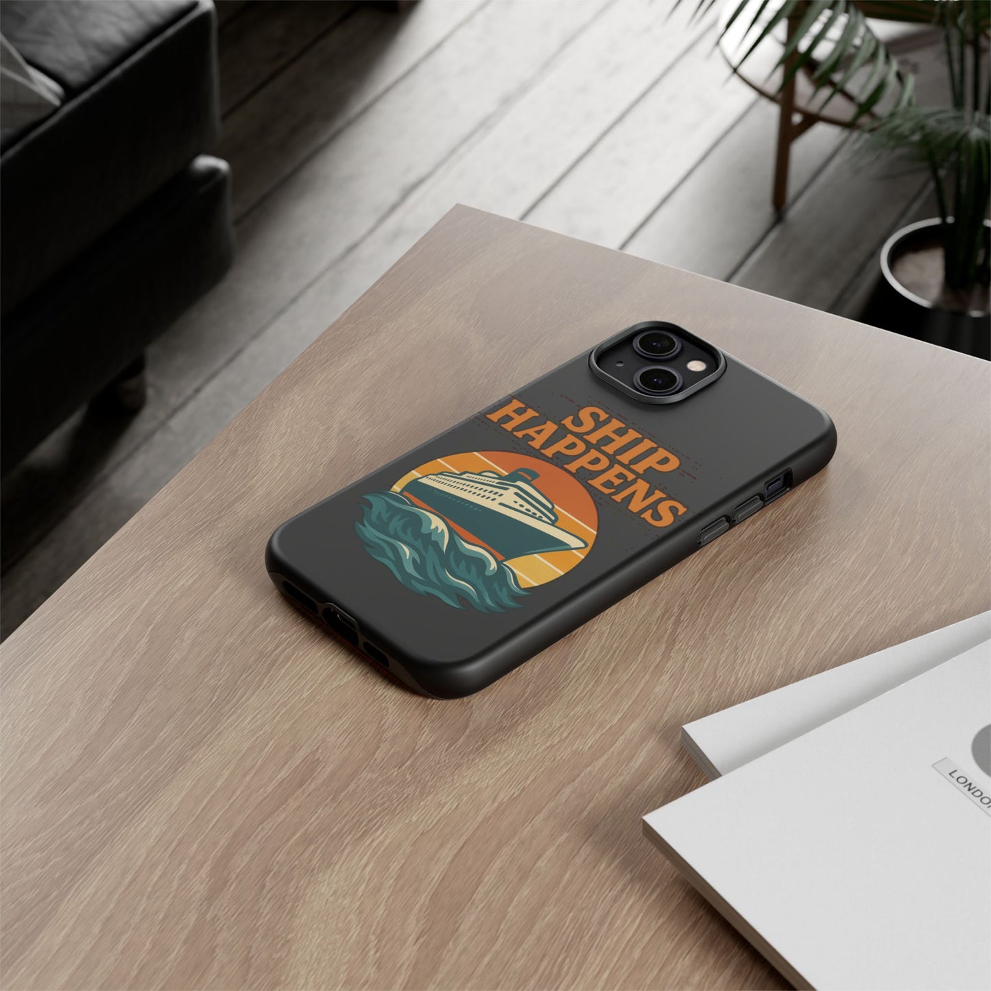 iPhone Case Ship Happens Sunset Cruise Case Gift for Travel Lovers Nautical Phone Case Cruise Accessory