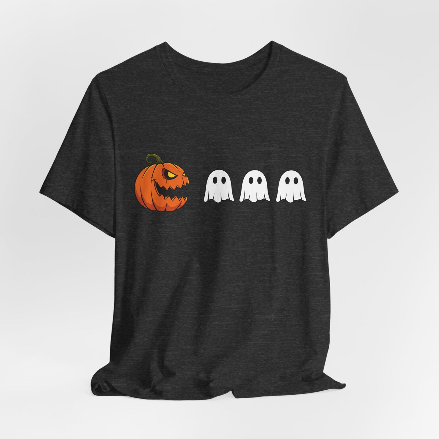 Pumpkin Pac-Man Shirt, Halloween Arcade Tee, Pumpkin Chase Ghosts Tee, Retro Gaming Halloween, Spooky Season Shirt, Vintage Game Pumpkin Top