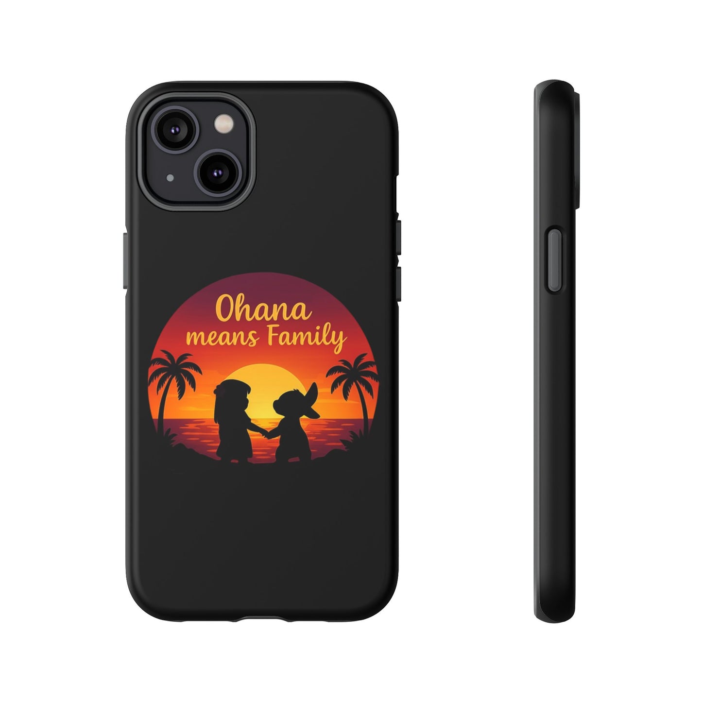 Ohana Means Family iPhone Case ā Lilo and Stitch-Inspired Cover ā Cute Tropical Gift ā Protective iPhone Case
