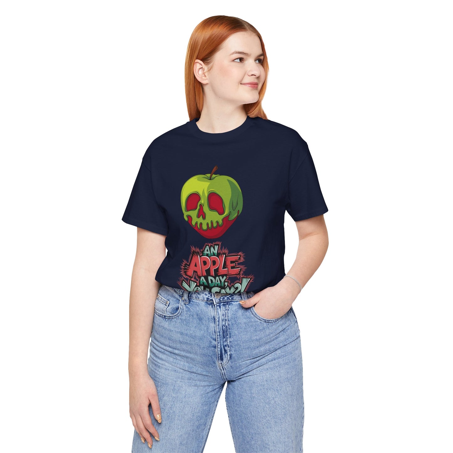 Funny Apple Skull Shirt – An Apple A Day You Say? – Grunge Fruit Tee – Y2K Nostalgia T‑Shirt – Gift for Fruit Lovers