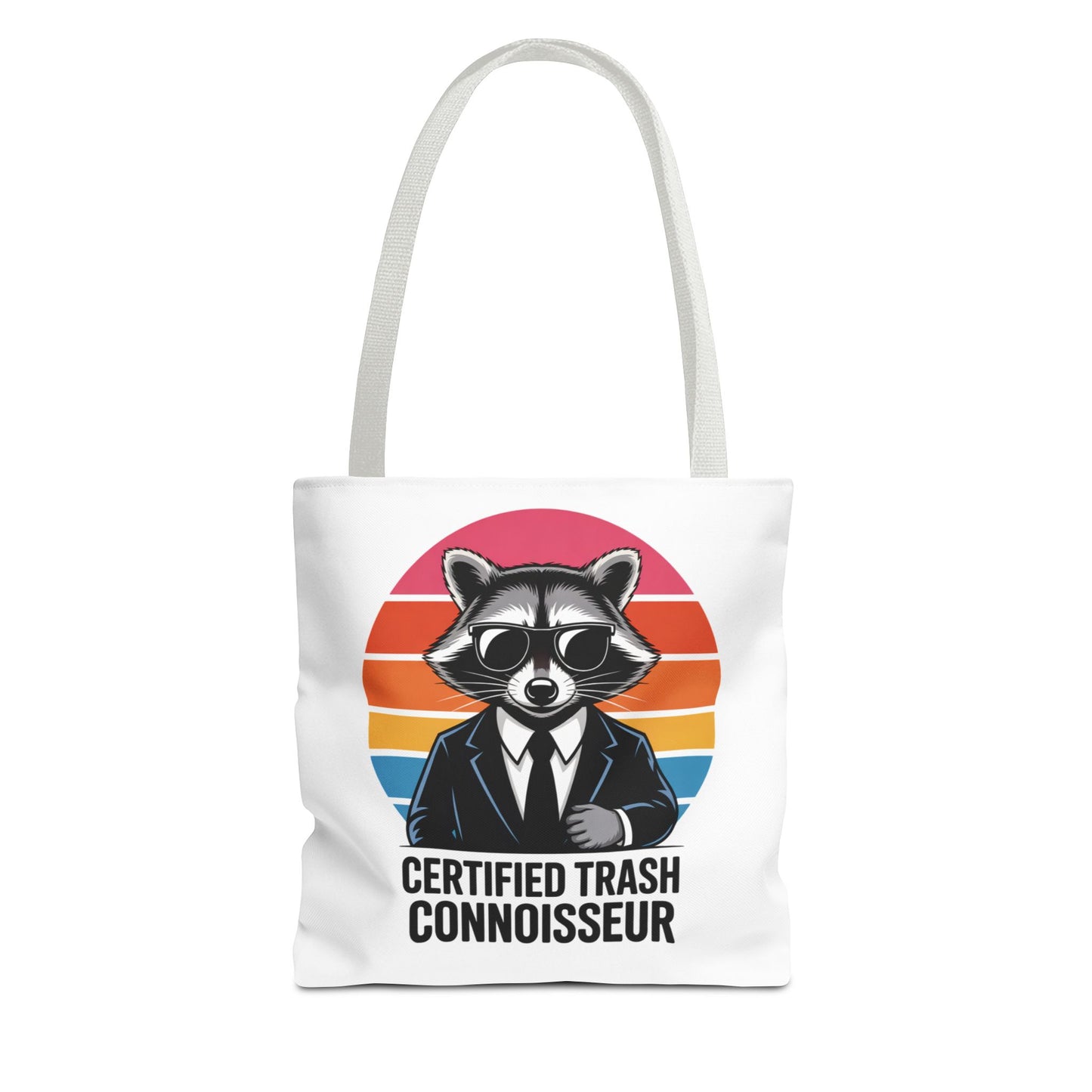 Certified Trash Connoisseur Raccoon Tote Bag Fun and Quirky Everyday Carry Trash Panda Bag