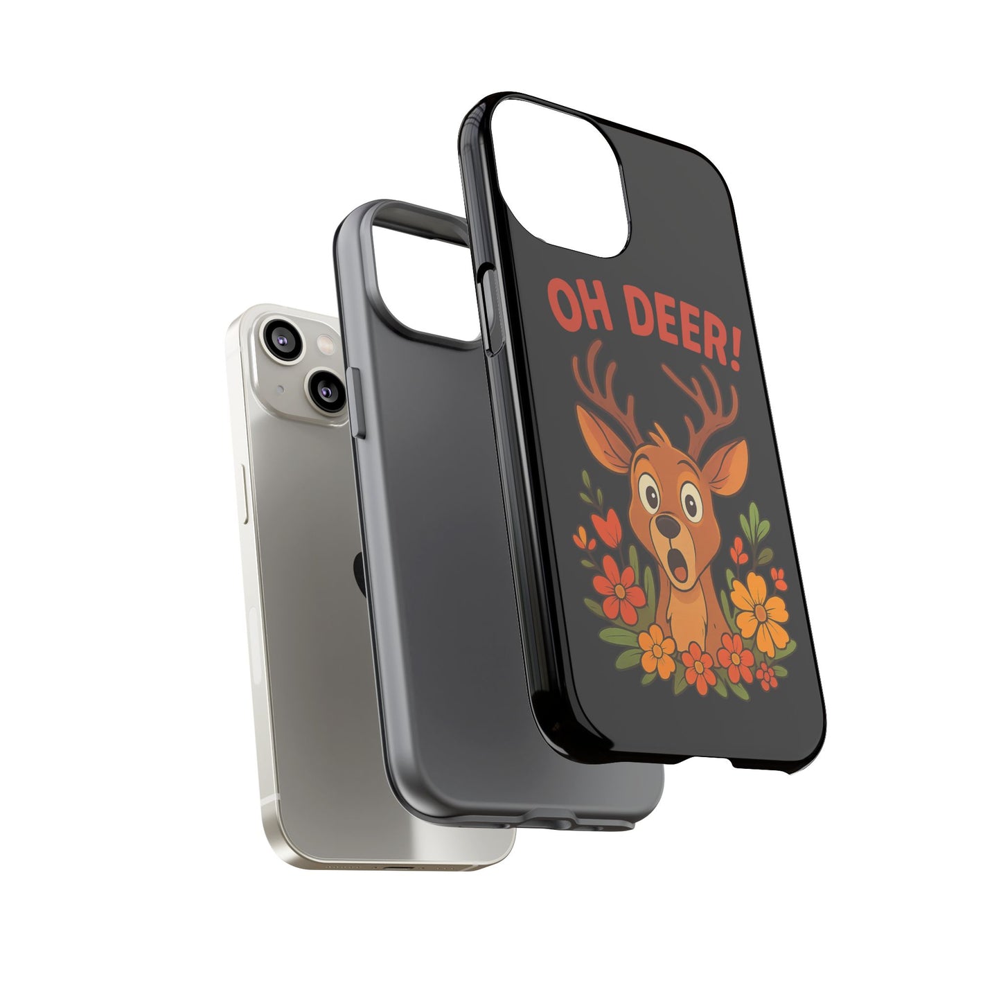iPhone Case - Startled Deer 'Oh Deer' Nature Lover Phone Case Funny iPhone Accessory