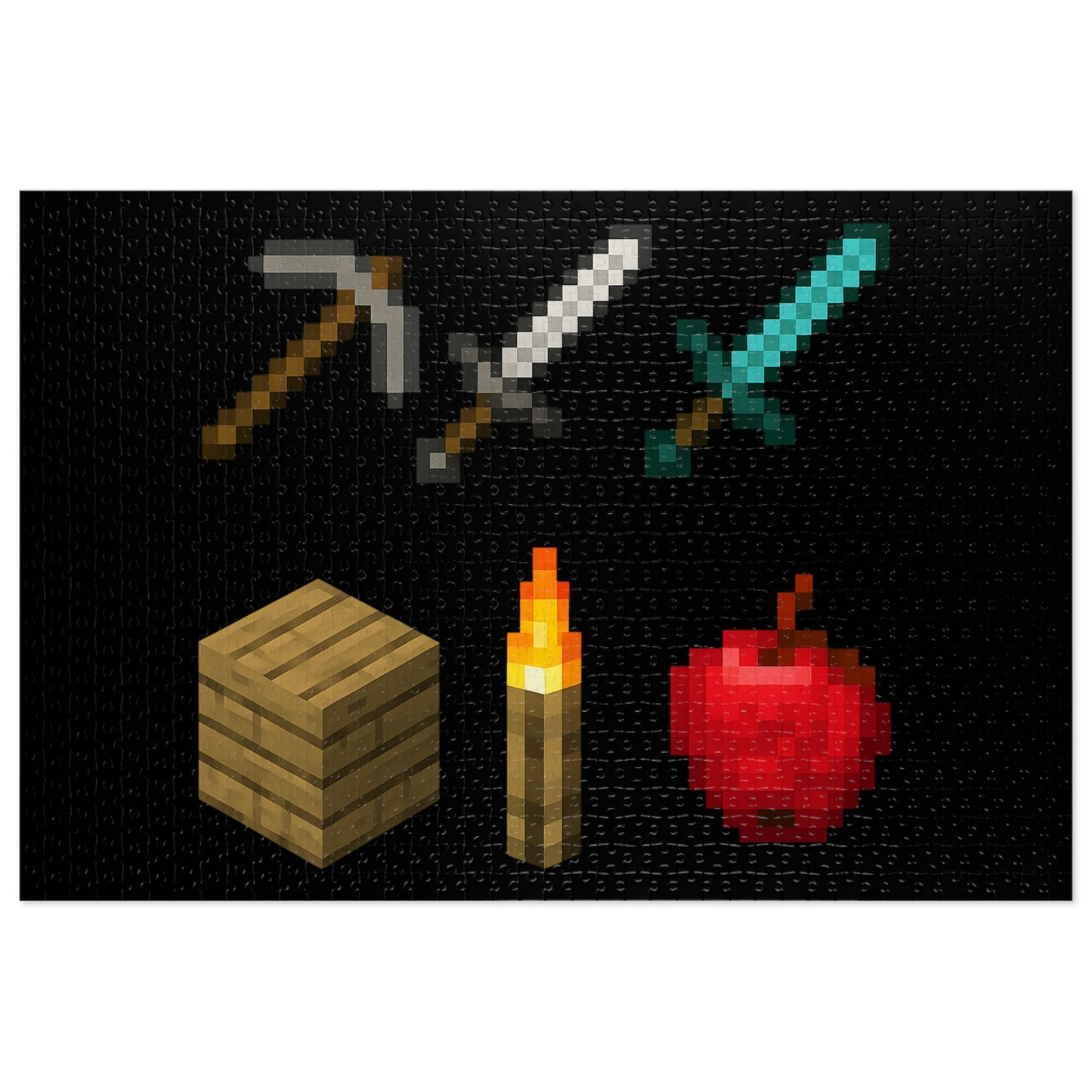Jigsaw Puzzle - Minecraft Inspired Items Video Game Puzzle Geeky Puzzle