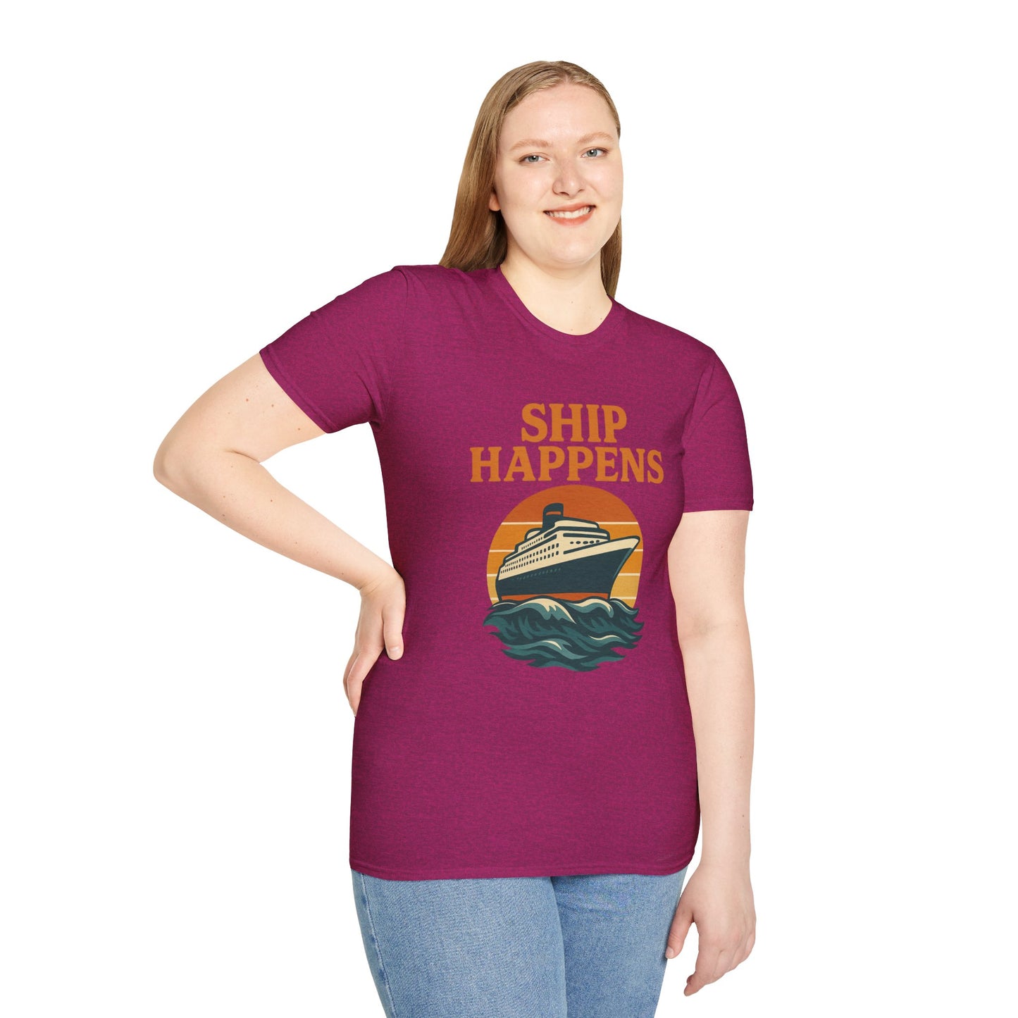 Ship Happens Tee • Funny Nautical Pun Shirt • Comfort Colors Unisex Cruise Vacation Tee • Ocean Humor • Gift for Sailors & Beach Lovers