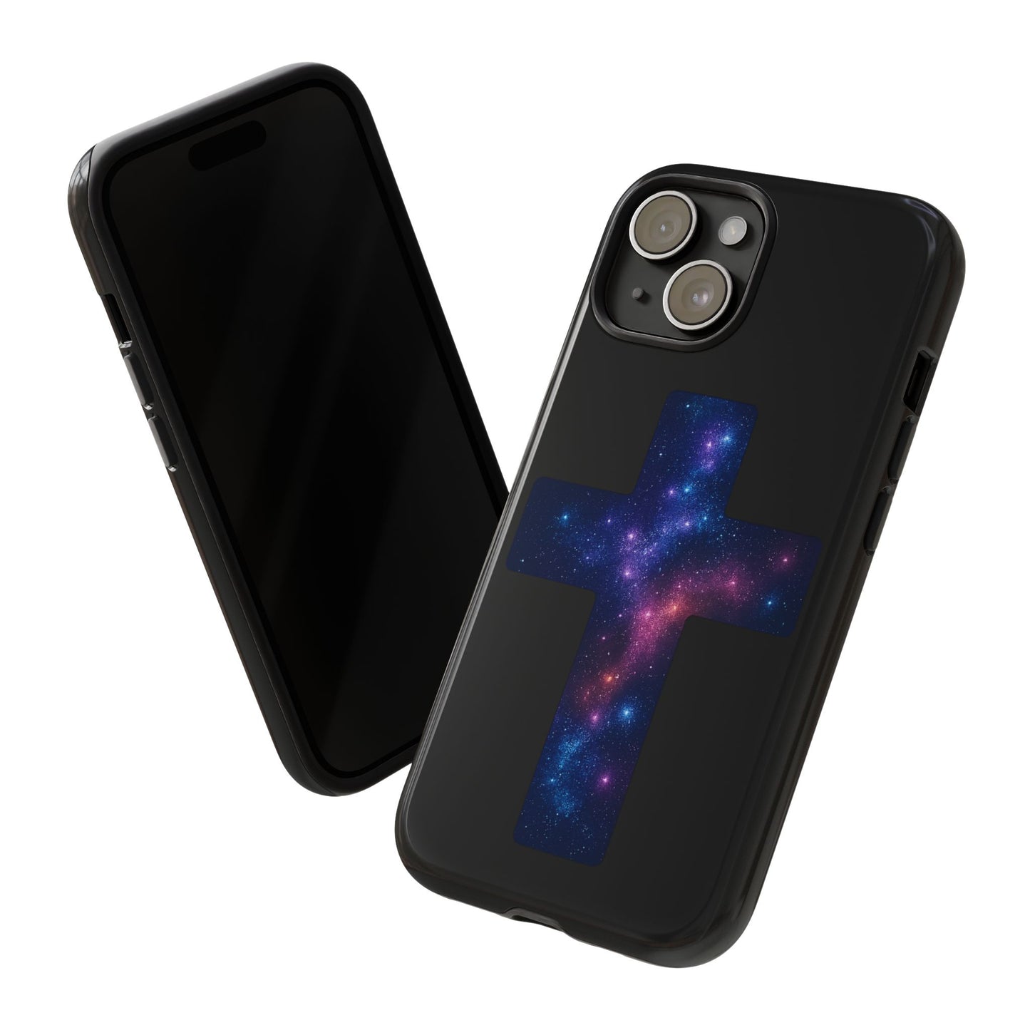 iPhone Case - Galactic Cross design Christian Phone Case Spiritual iPhone Accessory Religious Case Gift for Believers