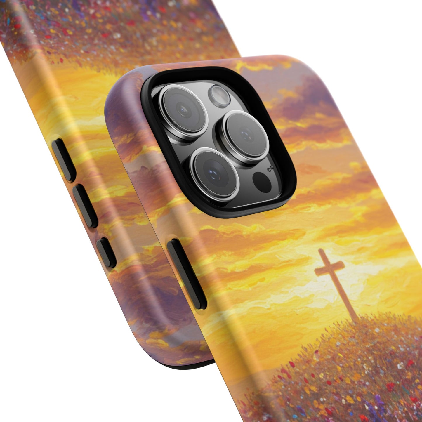 iPhone Case: Monet Style Cross Phone Case Christian Case Inspirational iPhone Case Spiritual Phone Case
