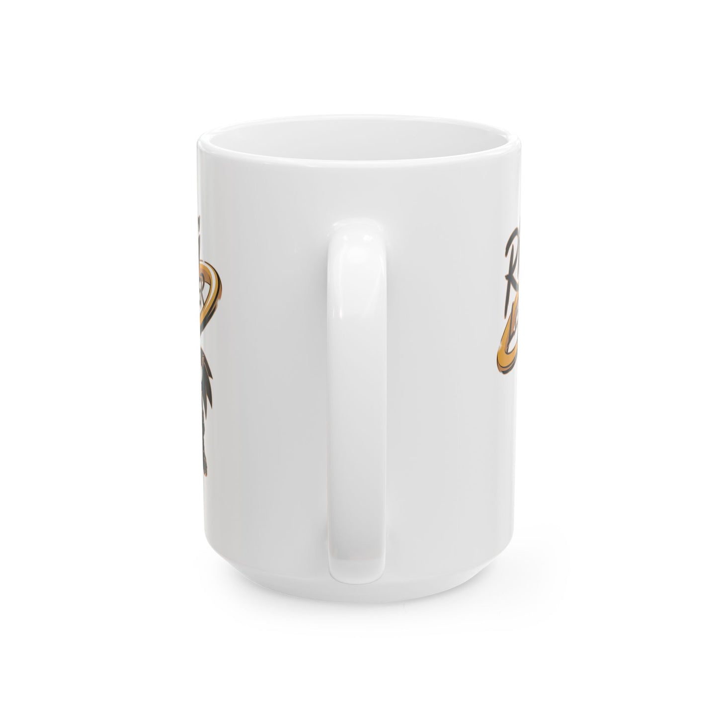 Ring Leader Mug – Funny Coffee Cup with Retro Gamer Vibes, Bold Gold Ring Design, Dishwasher Safe Ceramic, Gift for Gamers & Coffee Lovers