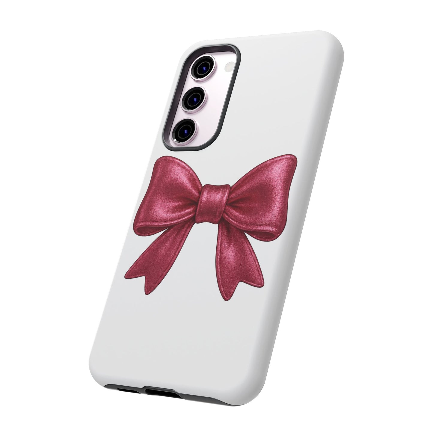 Pink Bow Samsung Case – Cute Girly Phone Cover – Glossy Ribbon Case for Samsung Galaxy – Aesthetic Phone Accessory – Gift for Her